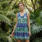 📢📢 50% OFF!! ⏰ Women's Sleeveless V-Neck Tie-Dye Dress 👗✨