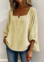 Arelia | Blusa Boho de Algodón con Botones