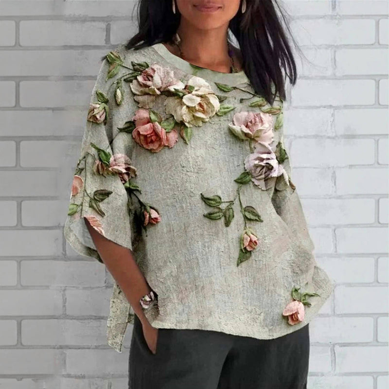 Orphise™ | Blusa con estampado floral vintage