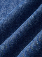 Xylos™ | Vestido midi de denim con cuello cuadrado y lazo delantero