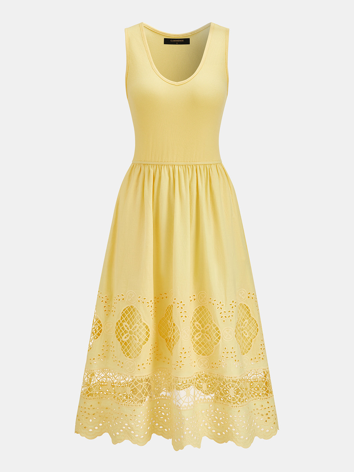 Eyelet Embroidery Flowy Tank Dress