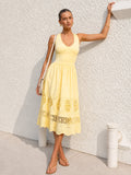 Eyelet Embroidery Flowy Tank Dress
