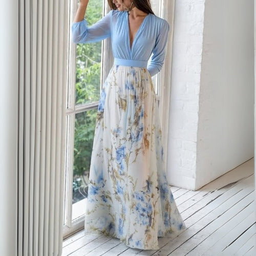 Dolores | Elegante vestido largo con estampado floral