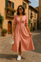 Queen | Vestido vaquero con botones
