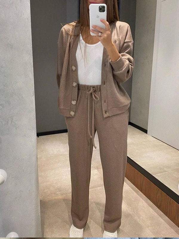Oristine™ | Conjunto de Punto con Cárdigan y Pantalón Giulia