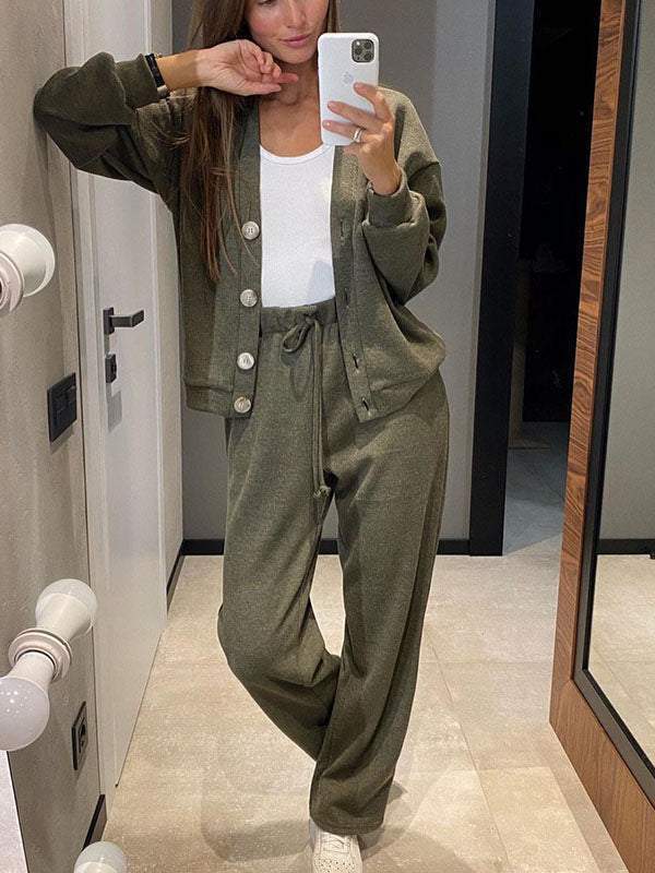 Oristine™ | Conjunto de Punto con Cárdigan y Pantalón Giulia