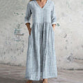 Orzra™ | Vestido informal a rayas