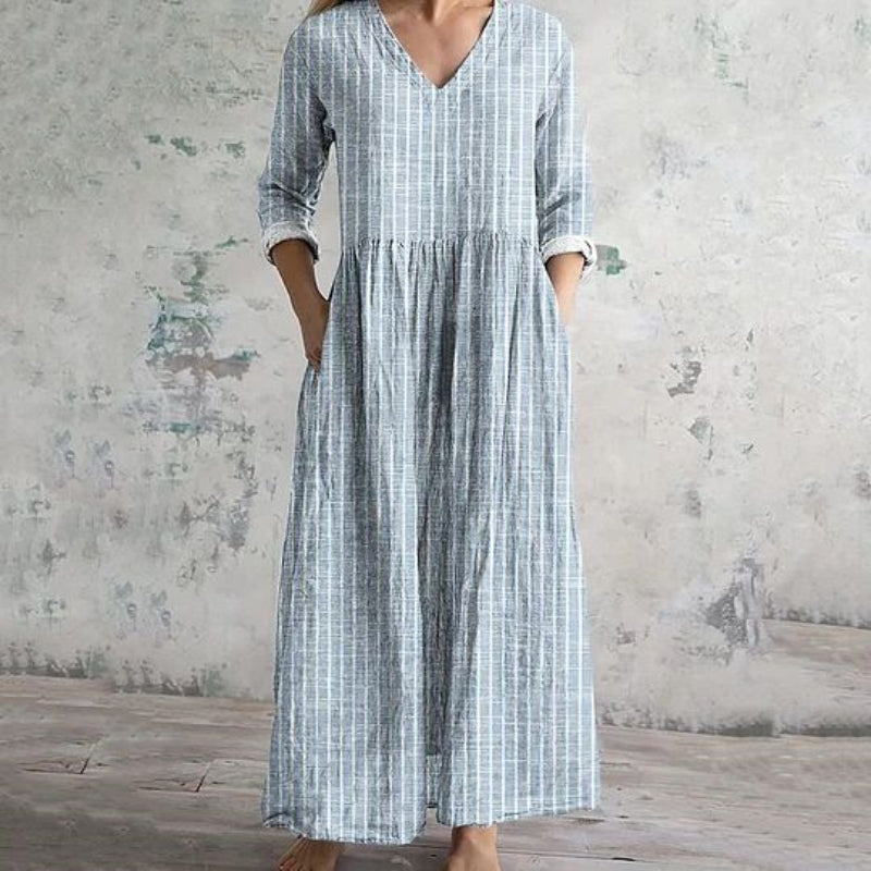 Orzra™ | Vestido informal a rayas