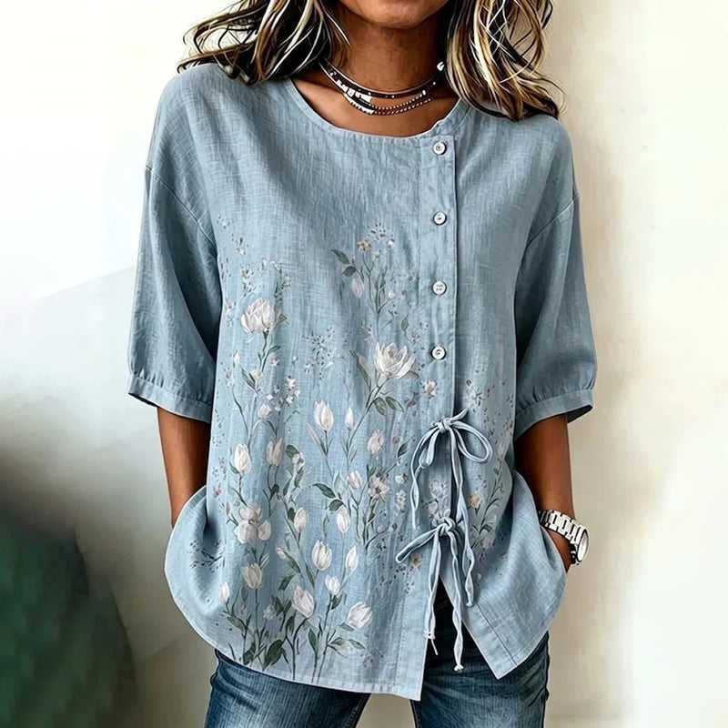 Nostra™ | Blusa con estampado floral vintage