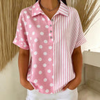 Ixelle™ | Jersey informal a rayas con lunares