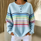 Ixal™ | Sudadera universitaria a rayas de colores