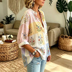 Ornis™ |  Jersey con estampado floral en bloques de color