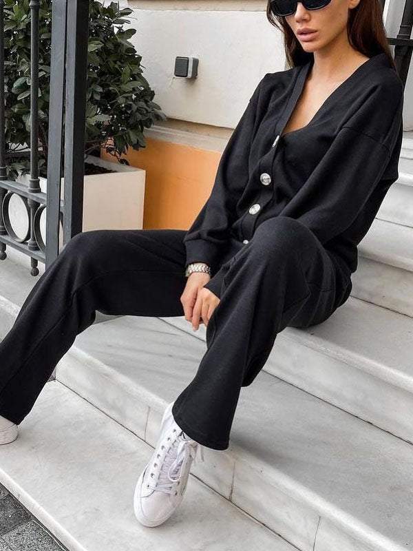 Oristine™ | Conjunto de Punto con Cárdigan y Pantalón Giulia