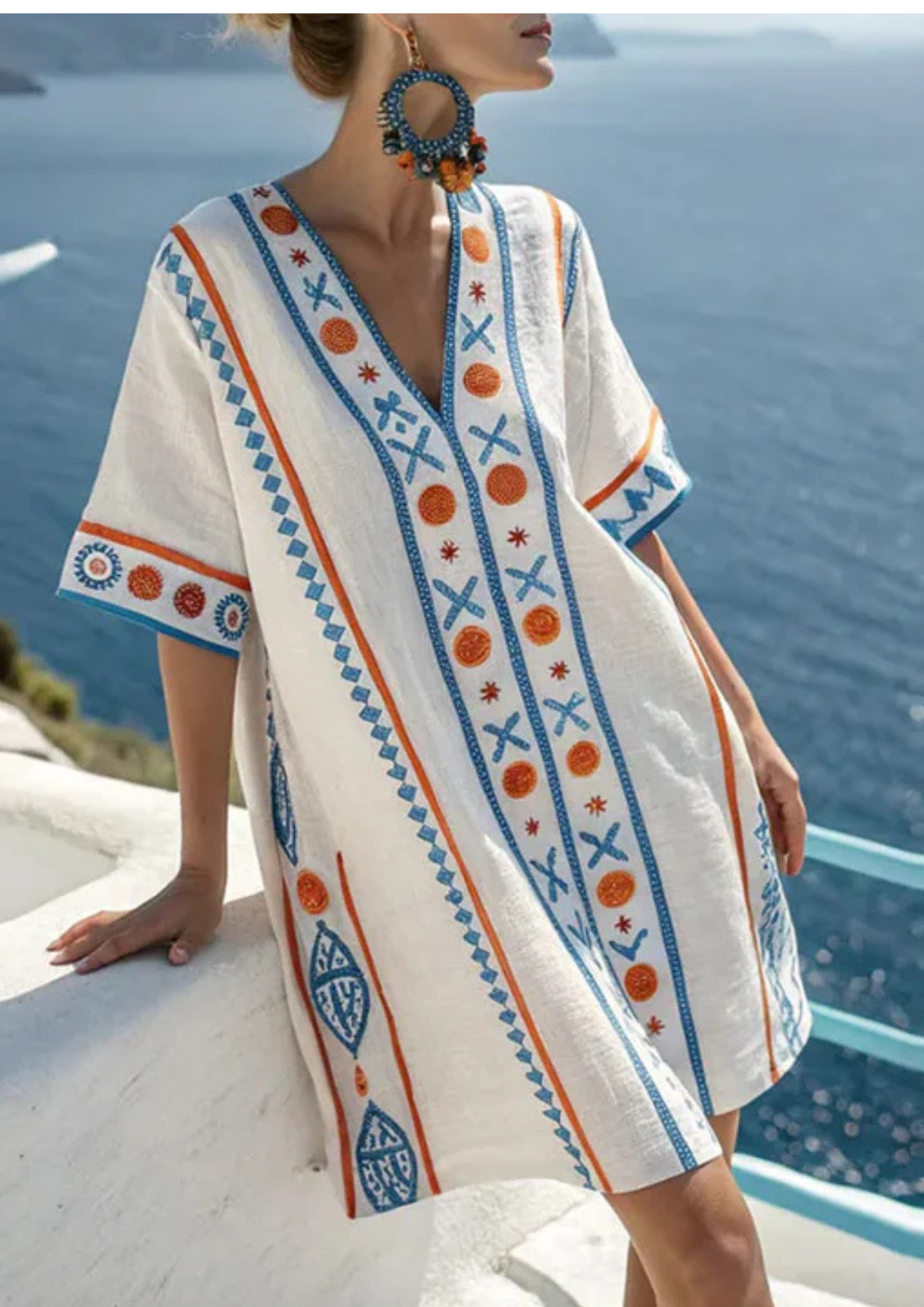 Thalassa |  Vestido Bordado Costero