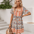 Sigrid™ | Vestido de manga corta y cuello redondo para mujer | Mini