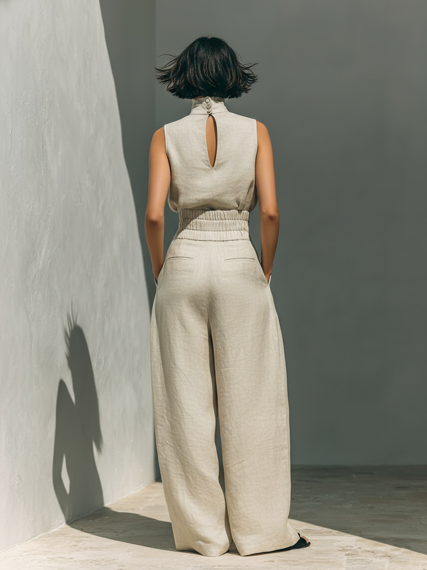 Jorevia™  | CONJUNTO MINIMALISTA CON PANTALONES ANCHOS