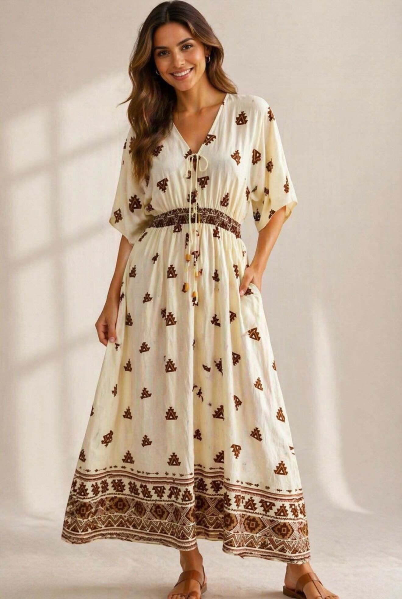 Juna™ | Vestido Elegante Con Estampado Moderno