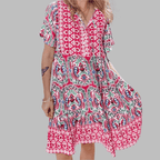Sigrid™ | Vestido de manga corta y cuello redondo para mujer | Mini