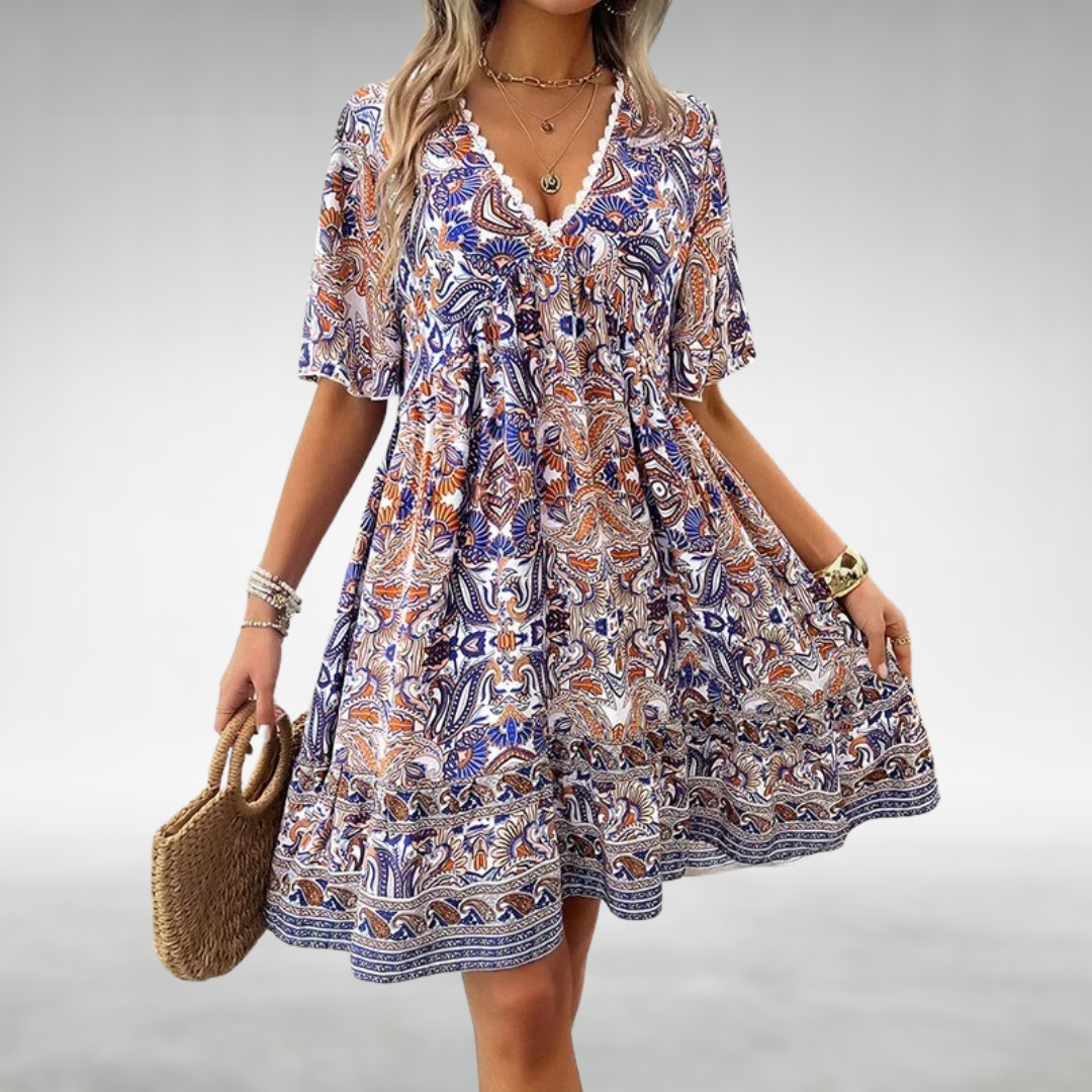 Etta™ | Vestido boho para mujer con estampado floral | Cuello en V