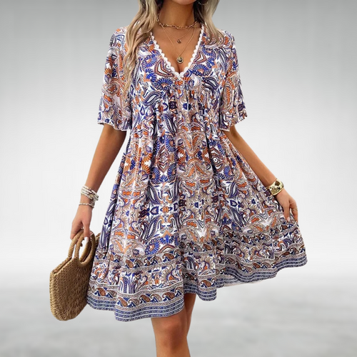 Etta™ | Vestido boho para mujer con estampado floral | Cuello en V