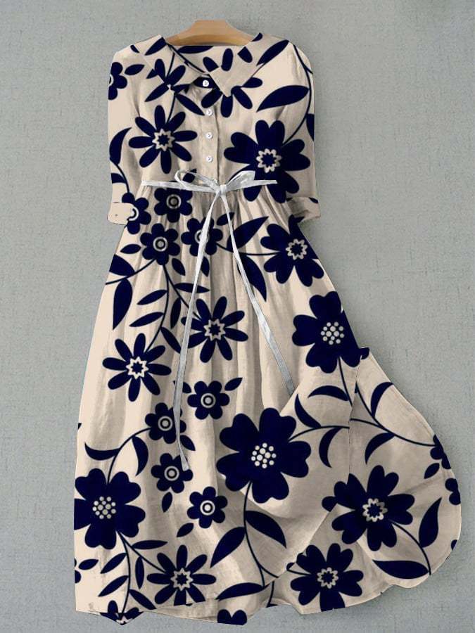 Aurelle™ | Vestido informal de mujer con estampado floral | Midi