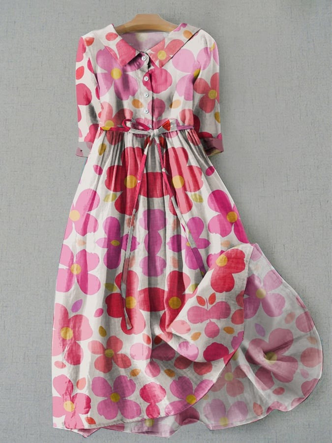 Anis™ | Vestido clásico con estampado floral para mujer | Midi