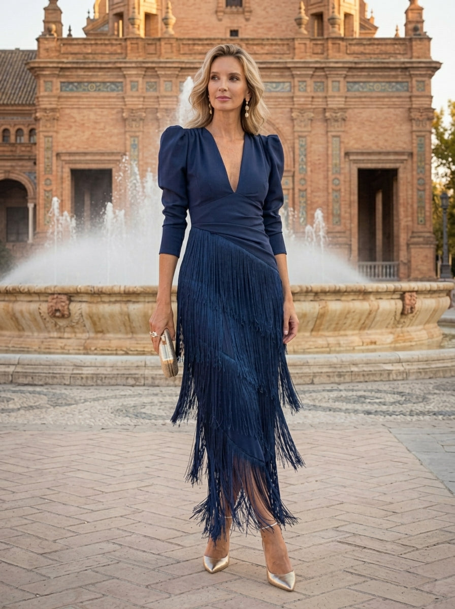 Kaelis™ |  Vestido Flecos para Mujer