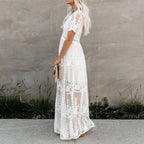 Vestido largo de encaje bohemio