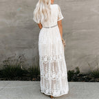 Vestido largo de encaje bohemio