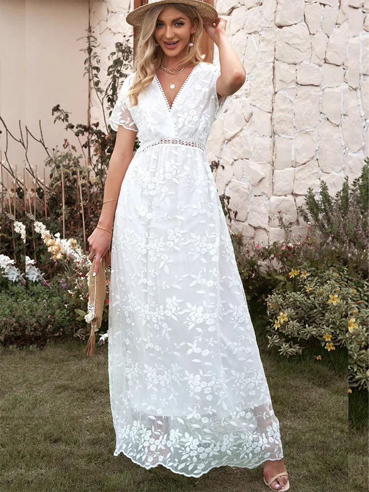 Vestido de novia bohemio vintage