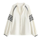 Iskra™ | Blusa vintage blanca