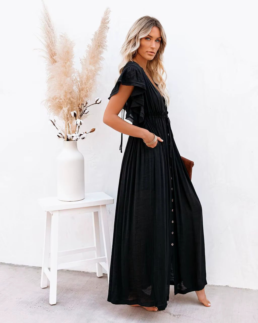 Vion™ | Vestido Bohemio Largo Chic Óxido