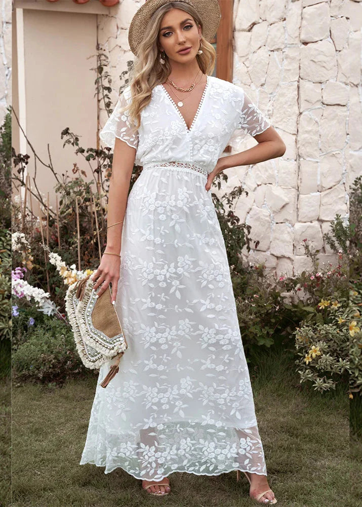 Vestido de novia bohemio vintage