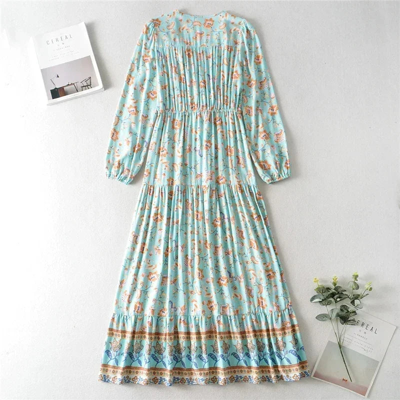 Vestido largo bohemio para mujer