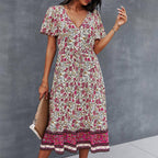Evandre™ | Vestido bohemio con estampado floral