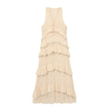 Robe Beige à Volants