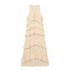 Robe Beige à Volants
