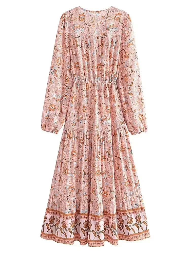 Vestido largo bohemio para mujer