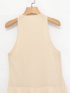 Robe Beige à Volants