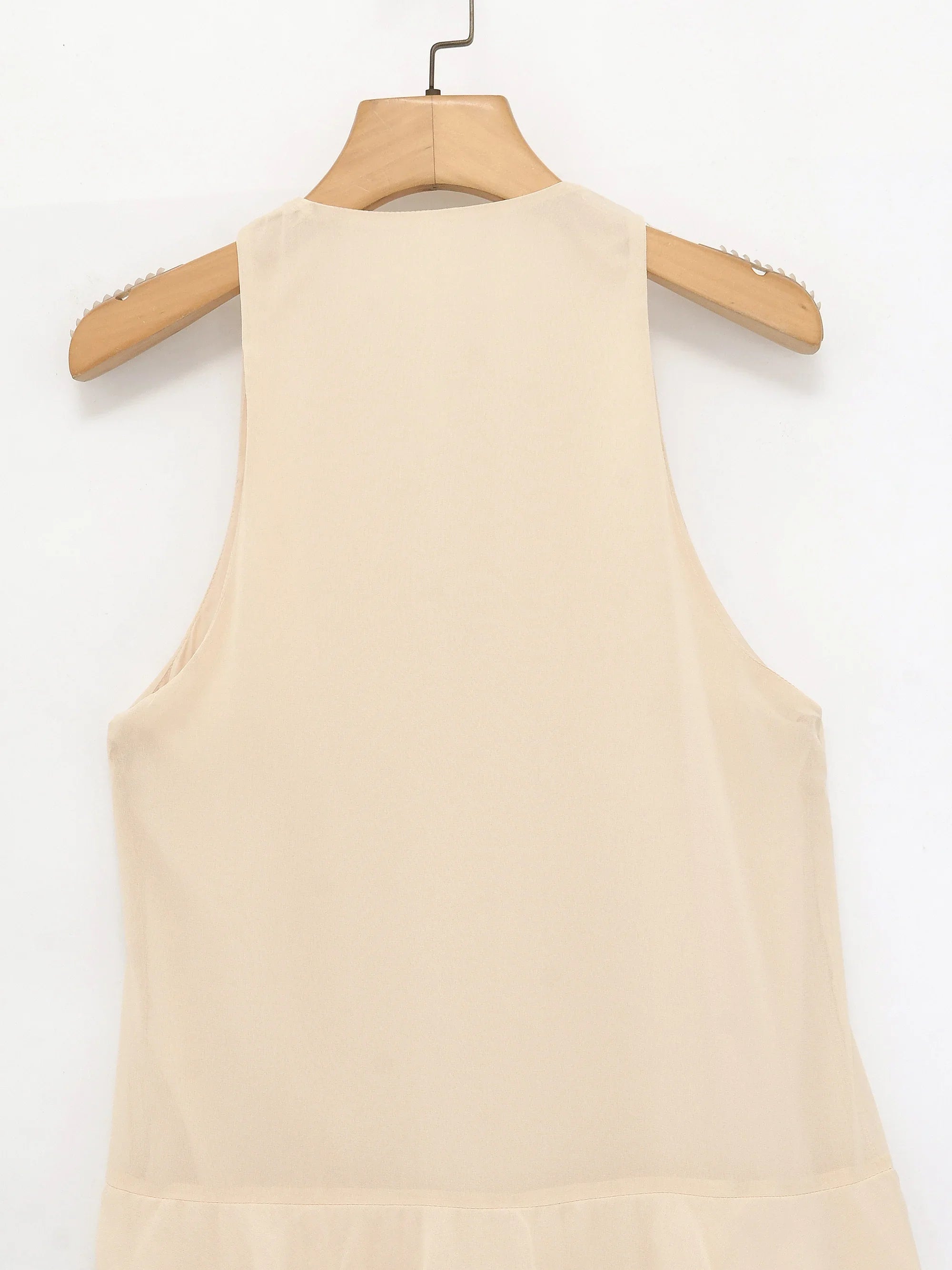 Robe Beige à Volants