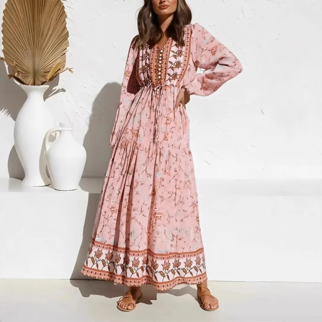 Vestido largo bohemio para mujer