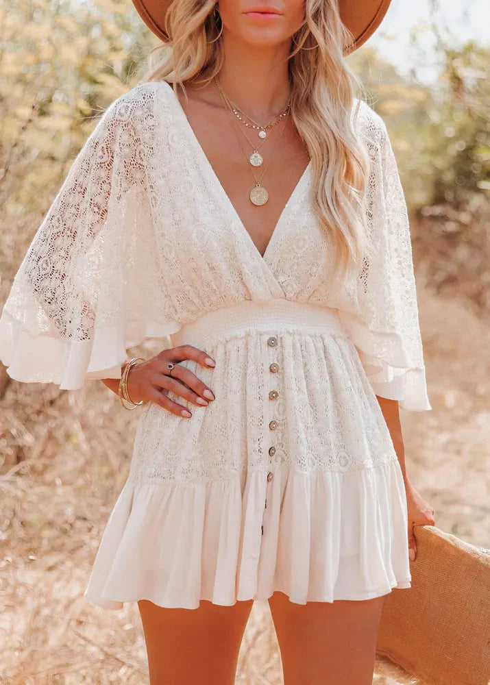 Thalene™ | Vestido de playa blanco para mujer