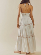 Vestido largo blanco suelto