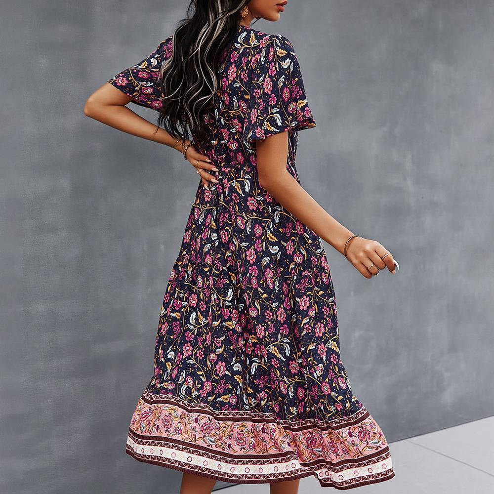 Evandre™ | Vestido bohemio con estampado floral