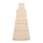 Robe Beige à Volants