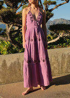 Vestido largo blanco suelto