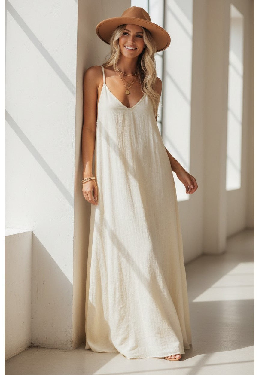 Robe Longue Beige