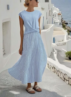 Violeta | Vestido de lino con efecto retorcido