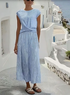Violeta | Vestido de lino con efecto retorcido