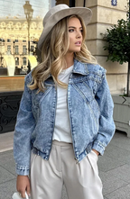 Tarys™ | Chaqueta corta vaquera azul